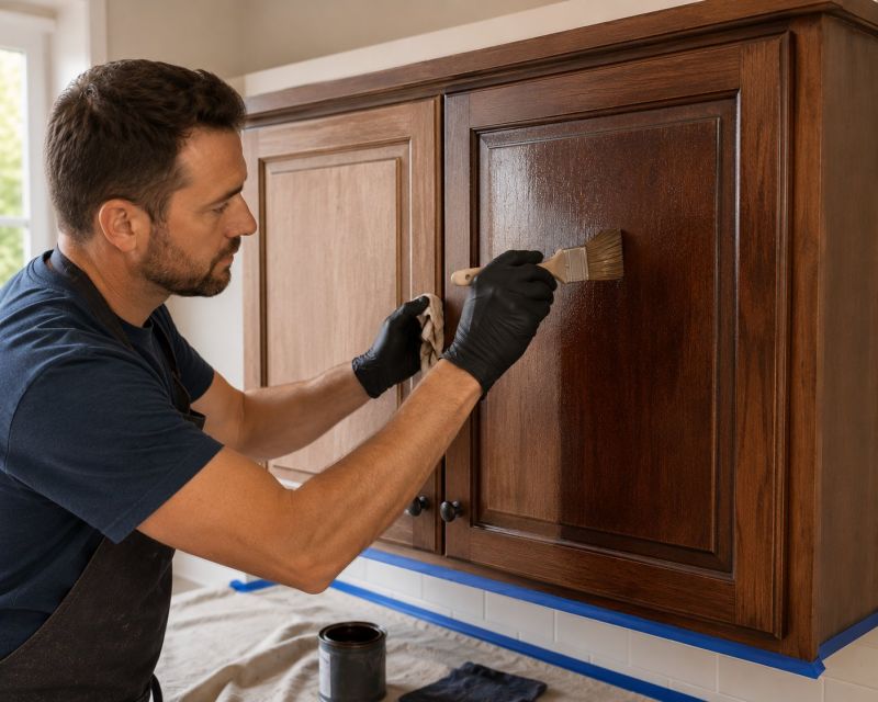 Kitchen Cupboard Refinishing in Bloomington, IN